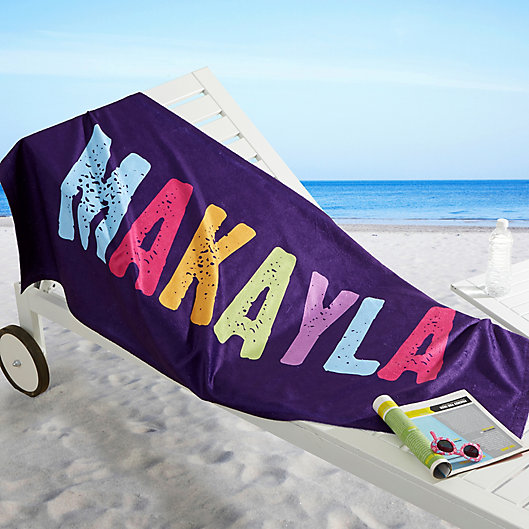 Alternate image 1 for All Mine! Personalized Bath Beach Towel