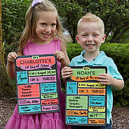 First Day of School 9-Inch x 12.5-Inch Personalized Dry Erase Sign