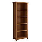 Alternate image 0 for Simpli Home Amherst Solid Wood 5 Shelf Bookcase in Light Golden Brown