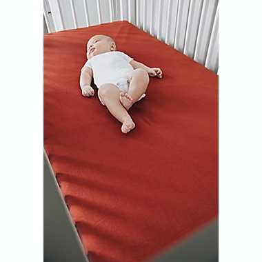 Copper Pearl Rust Fitted Crib Sheet. View a larger version of this product image.