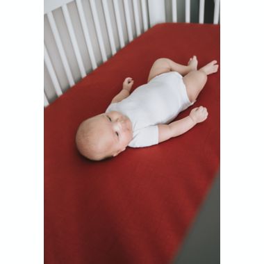 Copper Pearl Rust Fitted Crib Sheet. View a larger version of this product image.