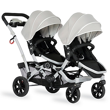 Dream on Me Track Tandem Stroller Face to Face Edition in Light Grey. View a larger version of this product image.