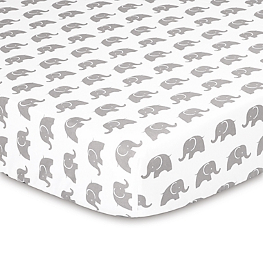 The Peanutshell&trade; Elephant Walk 3-Piece Crib Bedding Set in Grey/White. View a larger version of this product image.