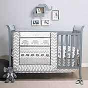 The Peanutshell&trade; Elephant Walk 3-Piece Crib Bedding Set in Grey/White