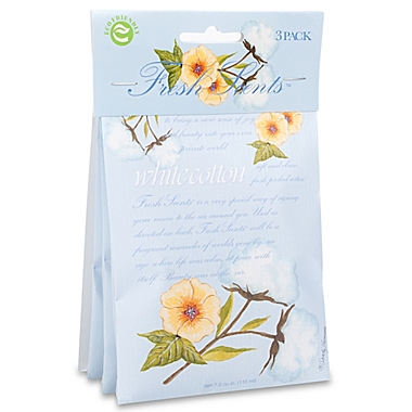 Fresh Scents&trade; Scent Packets in White Cotton (Set of 3). View a larger version of this product image.
