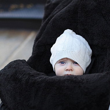 7 A.M.&reg; Enfant Size 0-18M PlushPOD Universal Footmuff in Black. View a larger version of this product image.