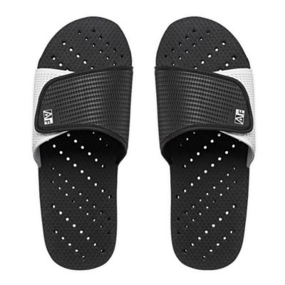 AquaFlops Men&#39;s Slide Shower Shoes in Grey/Black