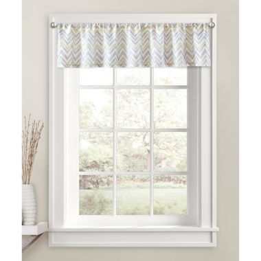 Colordrift Chevron Mirage Valance in Yellow. View a larger version of this product image.