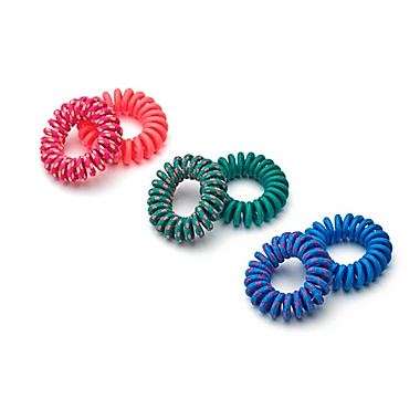 Harmon&reg; Face Values&trade; 6-Count Spiral Elastics in Bright Colors. View a larger version of this product image.