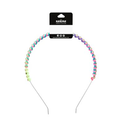 Karina&reg; French Couture Glam Touch Thin Headband in Neon