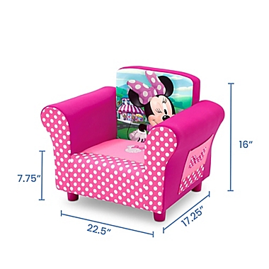 Delta Children Disney&reg; Minnie Mouse Upholstered Chair in Pink. View a larger version of this product image.