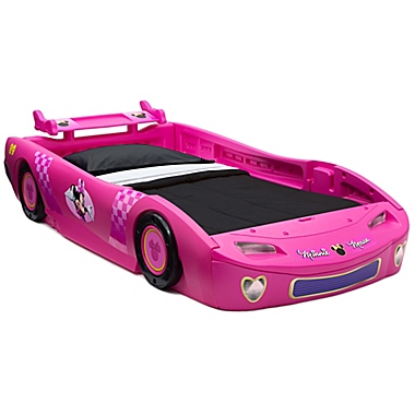 Delta Children Disney&reg; Minne Mouse Car Twin Bed in Pink. View a larger version of this product image.