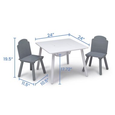 Delta Children Finn 3-Piece Table and Chair Set with Storage. View a larger version of this product image.