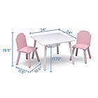Alternate image 5 for Delta Children Finn 3-Piece Table and Chair Set with Storage in White/Pink