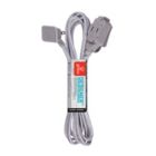 Alternate image 1 for Globe Electric Designer Series 9-ft 3-Outlet Extension Cord in Charcoal and Light Grey