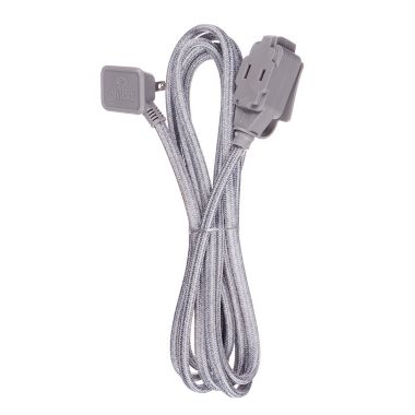 Globe Electric Designer Series 9-ft 3-Outlet Extension Cord in Charcoal and Light Grey. View a larger version of this product image.