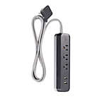 Alternate image 0 for Globe Electric Designer Series 6-ft 3-Outlet 2-USB Surge Protector Power Strip in Grey Charcoal
