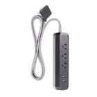 Alternate image 0 for Globe Electric Designer Series 6-ft 3-Outlet 2-USB Surge Protector Power Strip in Grey Charcoal