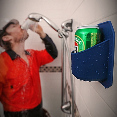 30 Watt&trade; Sudski Shower Beer Holder in Navy. View a larger version of this product image.