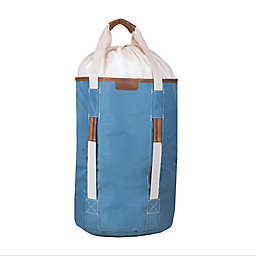 CleverMade&reg; Drawstring Duffel Laundry Bag in Blue