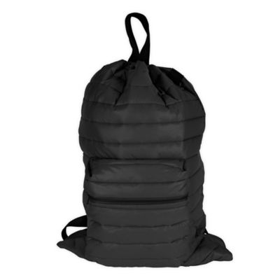 black puffer backpack