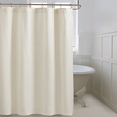 Bee &amp; Willow&trade; Dotted Lines Shower Curtain in Beige. View a larger version of this product image.