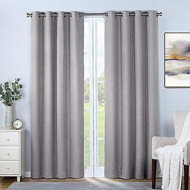 Therapedic&reg; Nantes 84-Inch 100% Blackout Grommet Window Curtain Panel in Stone (Single). View a larger version of this product image.
