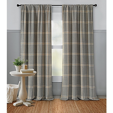 Bee &amp;amp; Willow&amp;trade; Home Plaid Rod Pocket Room Darkening Window Curtain Panel (Single). View a larger version of this product image.