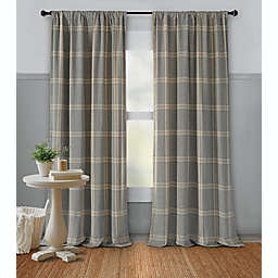 Bee & Willow™ Plaid 84-Inch Rod Pocket Room Darkening Curtain Panel (Single)