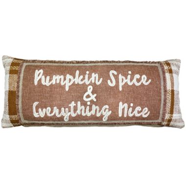 Bee &amp; Willow&trade; Embroidered Pumpkin Oblong Throw Pillow in Sage. View a larger version of this product image.