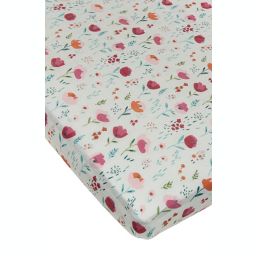 Loulou Lollipop® Rosey Bloom Muslin Fitted Crib Sheet
