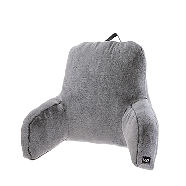 UGG&reg; Dawson Tipped Faux Fur Backrest Pillow in Charcoal. View a larger version of this product image.