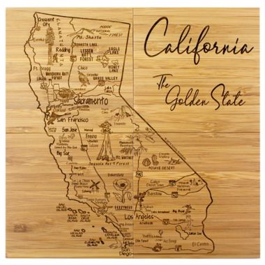 Totally Bamboo California Puzzle 5-Piece Coaster Set. View a larger version of this product image.