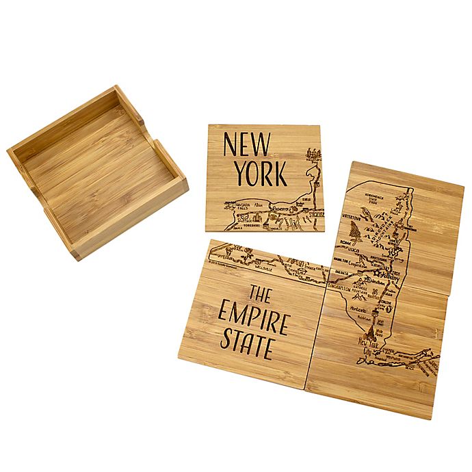 Alternate image 1 for Totally Bamboo Puzzle 5-Piece Coaster Set Collection