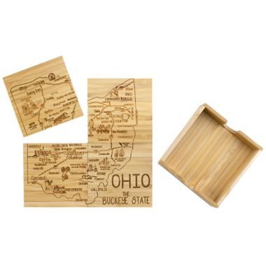 Totally Bamboo Ohio Puzzle 5-Piece Coaster Set. View a larger version of this product image.