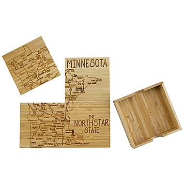 Totally Bamboo Minnesota Puzzle 5-Piece Coaster Set. View a larger version of this product image.
