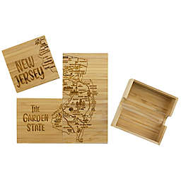 Totally Bamboo New Jersey Puzzle 5-Piece Coaster Set