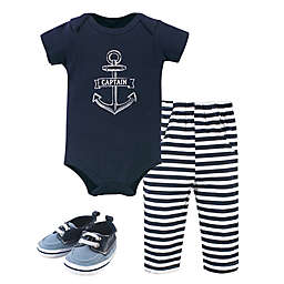 Hudson Baby® 3-Piece Captain Bodysuit, Pant and Sneaker Set