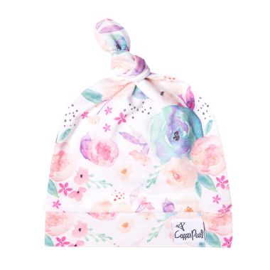 Copper Pearl Bloom Size 5-18M Top Knot Hat. View a larger version of this product image.