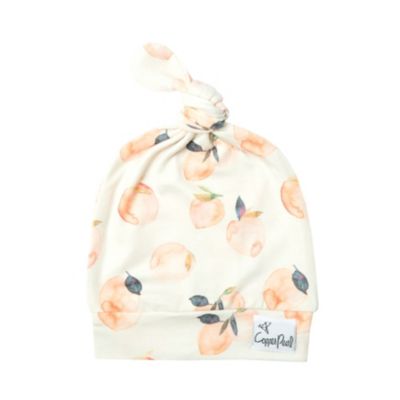 copper pearl top knot hat