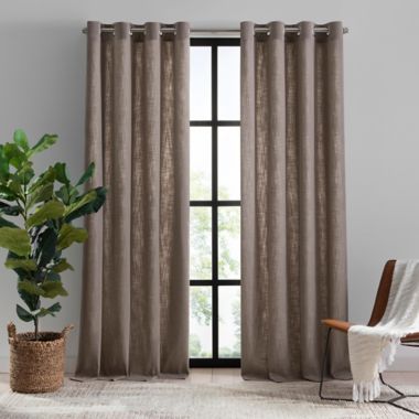 Mercantile Hawthorne 63-Inch Grommet Light Filtering Lined Curtain Panel in Mocha (Single). View a larger version of this product image.