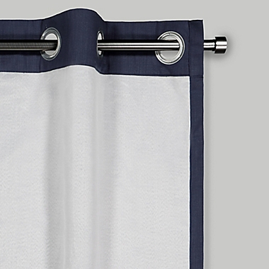 Mercantile Hawthorne 84-Inch Grommet Light Filtering Lined Curtain Panel in Navy (Single). View a larger version of this product image.