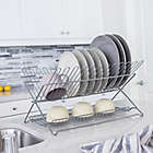 Alternate image 3 for Better Houseware Metallic Folding Dish Rack in Silver