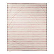 Designs Direct Watercolor Blush Stripes Throw Blanket in Pink