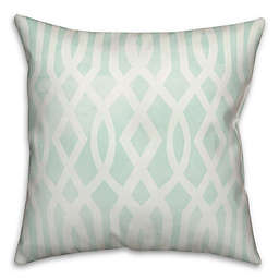 Designs Direct Teal Watercolor Pattern Square Throw Pillow in Blue