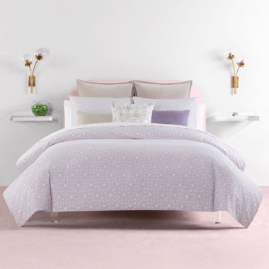 kate spade new york Breeze Block 2-Piece Twin XL Comforter Set in Lavender  | Bed Bath & Beyond