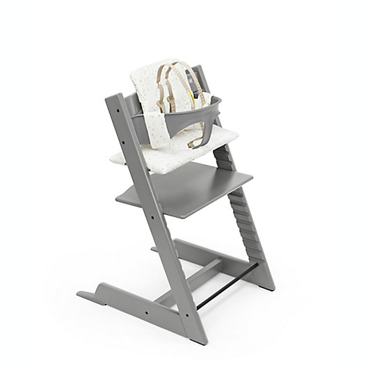 Alternate image 1 for Tripp Trapp® Complete High Chair in Storm Grey/Sweetheart Cushion with Stokke® Tray