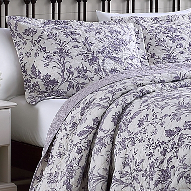 Laura Ashley&reg; Delila 3-Piece Reversible Quilt Set. View a larger version of this product image.