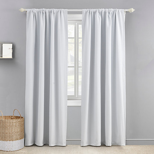 Alternate image 1 for Levtex Baby 84-Inch Blackout Window Curtain Panel in White