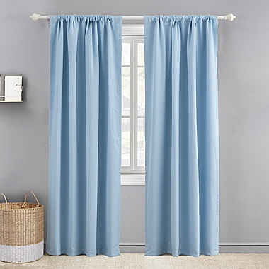Levtex Baby 84-Inch Blackout Window Curtain Panel in Navy. View a larger version of this product image.